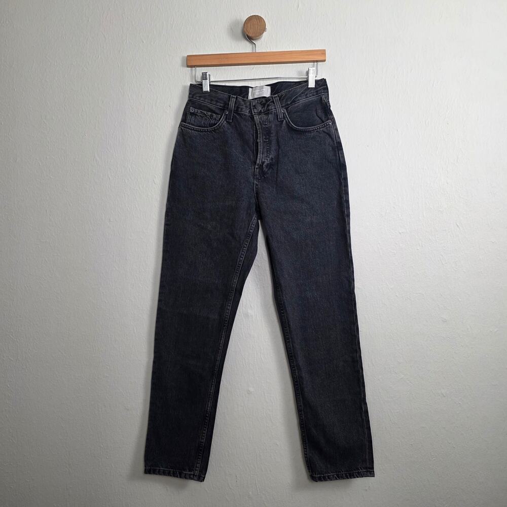 Everlane The 90s Cheeky Jean Rigid Organic Cotton Washed Black Ankle Jeans 26